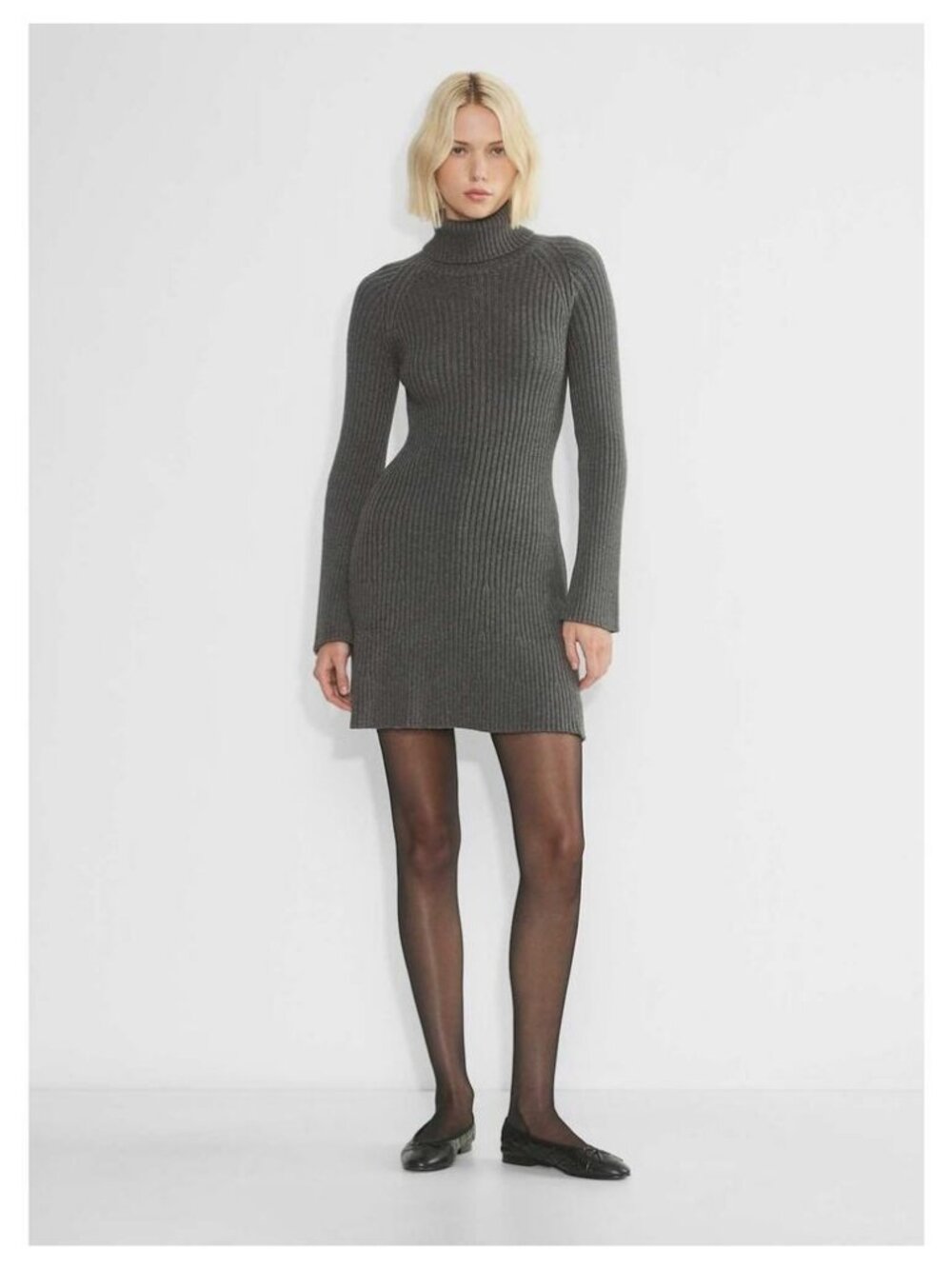 Aritzia Sunday Best Rhapsody Chunky Sweater Dress Gray